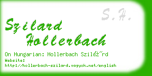 szilard hollerbach business card